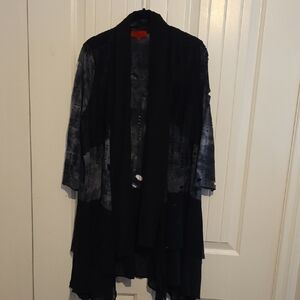 Boutique Elegant Black and Gray Women's Cardigan